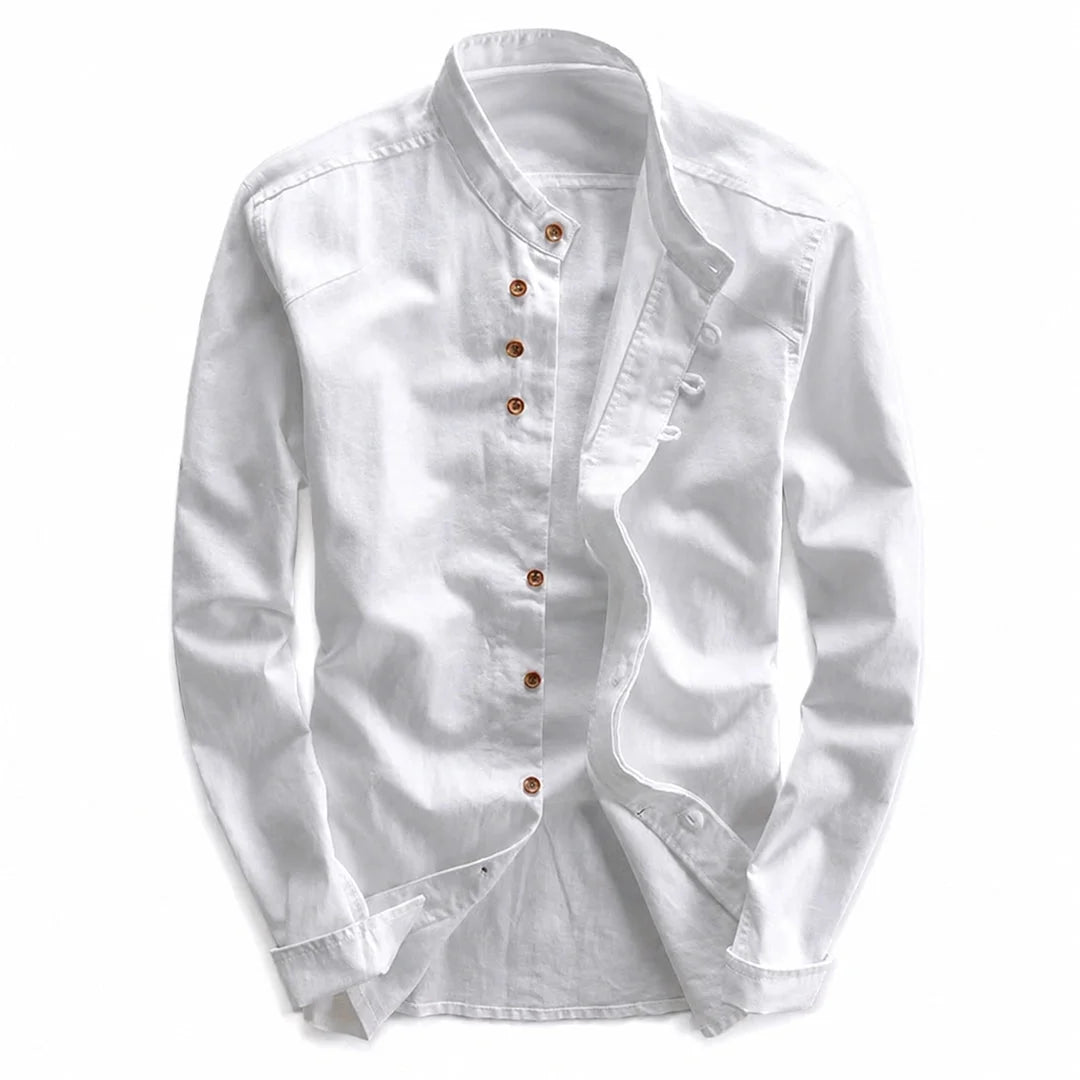 Kyoto - Men's Ultra Comfortable Band Collar Shirt